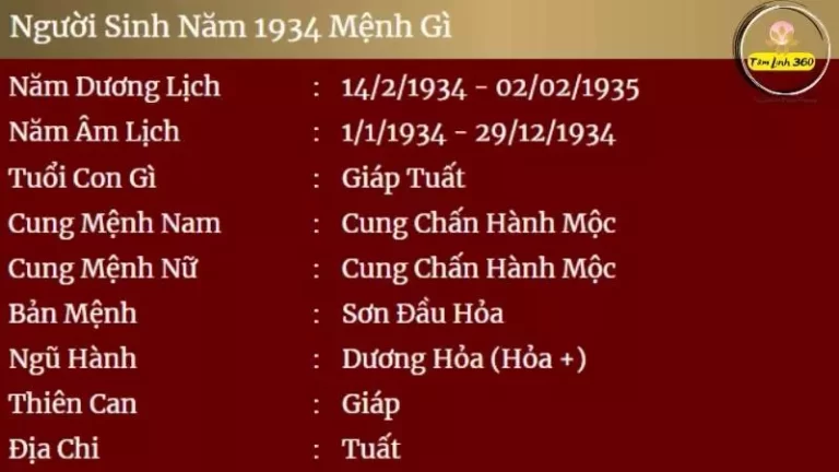 sinh nam 1934 menh gi