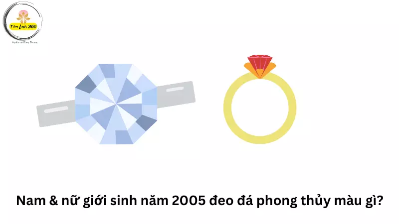 Nam & nữ giới sinh năm 2005 đeo đá phong thủy màu gì?