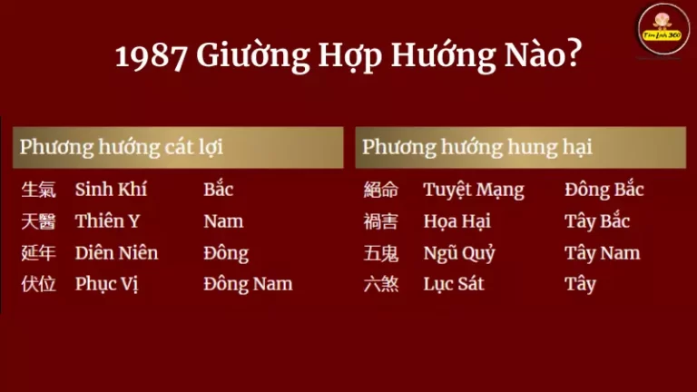 1987 giường hợp hướng nào