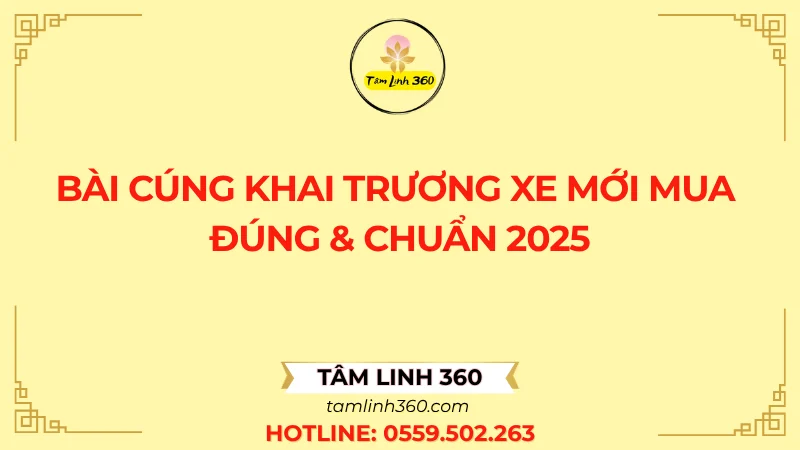 Ảnh đại diện bài cúng khai trương xe mới mua