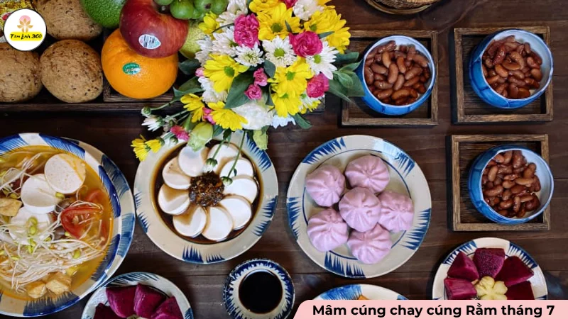Mâm cúng Rằm tháng 7 đầy đủ