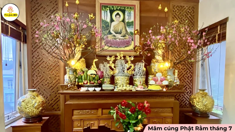 Mâm cúng Phật Rằm tháng 7