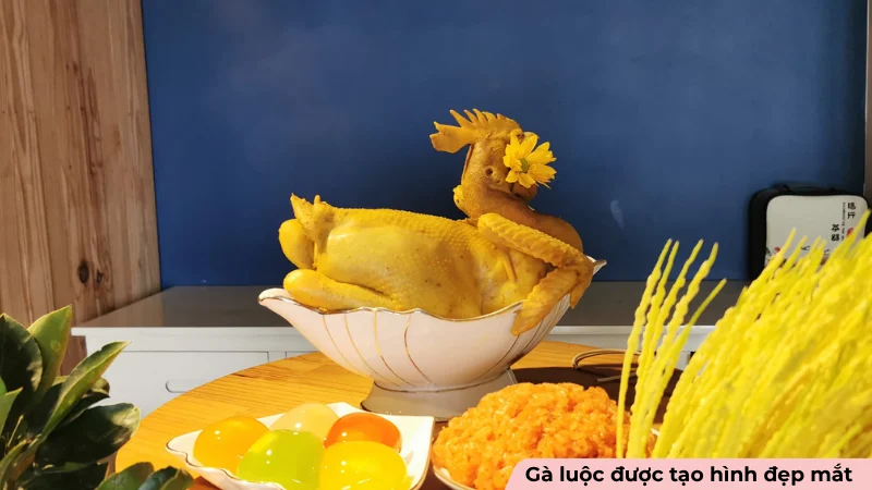 ga luoc mam cung tat nien Gà luộc để cúng Tất niên