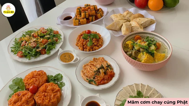 Lam mâm cơm chay cúng Phật