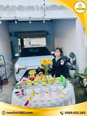 le vat cung xe o to moi mua lễ vật cúng xe ô tô mới mua