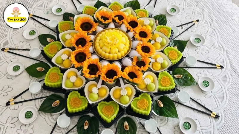 mam cung chay thoi noi be trai Mâm cúng chay thôi nôi bé trai