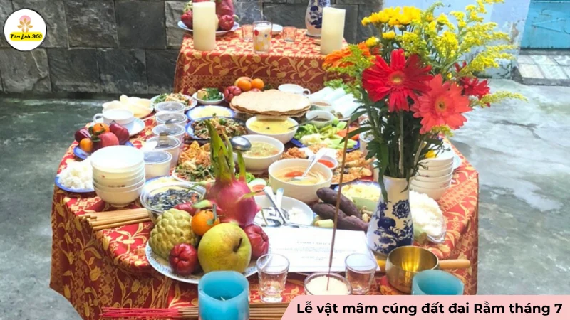 mam cung dat dai ram thang 7 chuan Lễ vật trên mâm cúng đất đai Rằm tháng 7