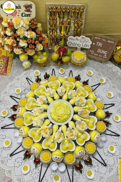 mam cung day thang be trai dep Mâm cúng đầy tháng cho bé trai đẹp