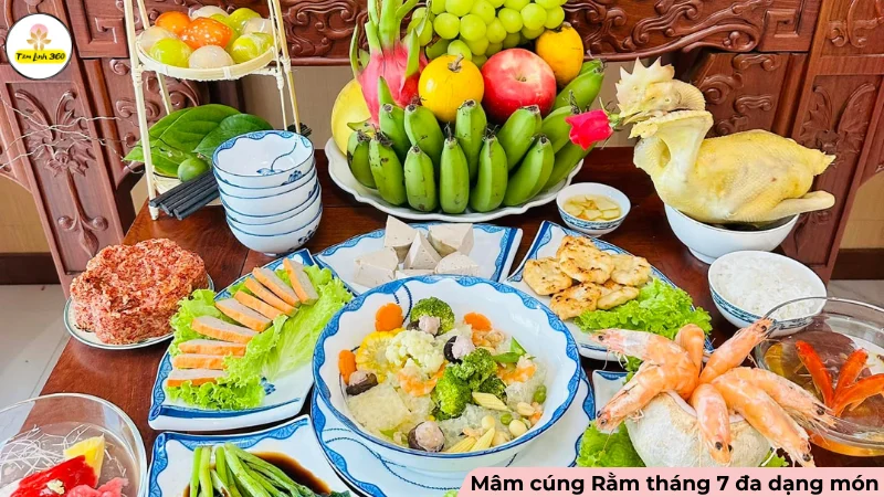 Mâm cúng Rằm tháng 7 đúng