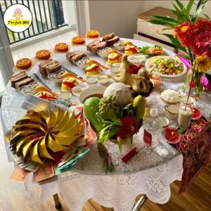 mam cung tat nien bay bien dep mat Mâm cúng tất niên bày biện đẹp mắt