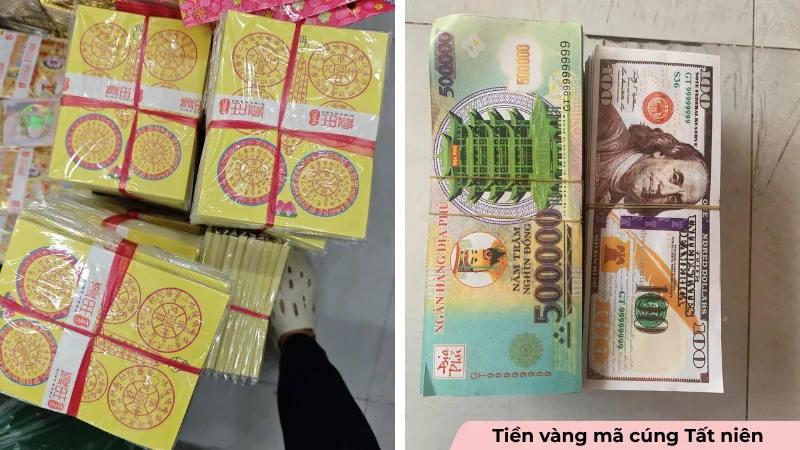 vang ma mam cung tat nien Vàng mã để cúng Tất niên