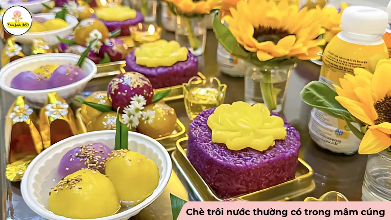 Xôi chè cúng Rằm đẹp mắt