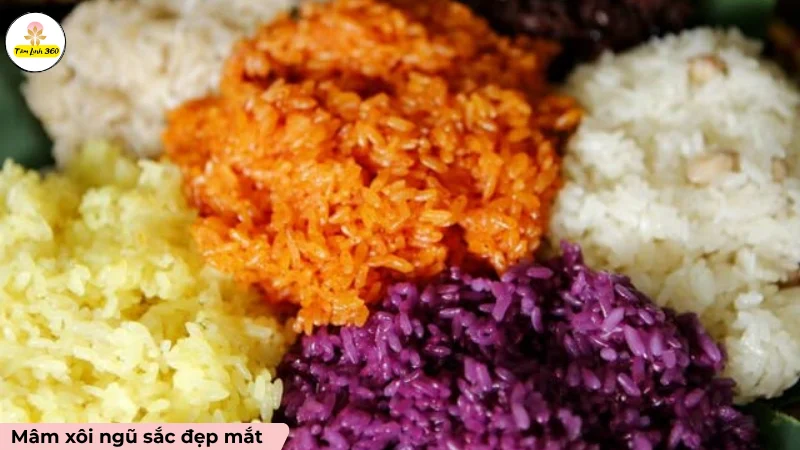 Xôi cúng cúng Rằm ngon mắt