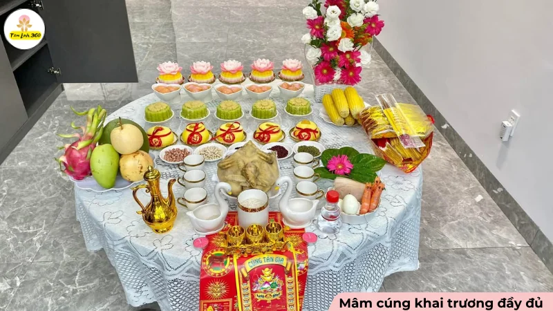 y nghia cac loai le vat mam cung khai truong Mâm cúng khai trương đầy đủ