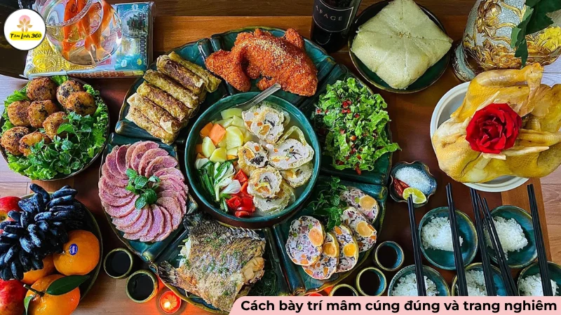 Cách bày trí mâm cúng trang nghiêm